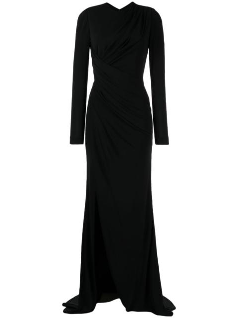 ELIE SAAB long-sleeve draped gown
