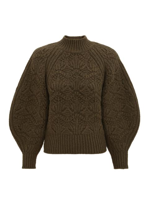 Zimmermann HYPNOTIC CABLE KNIT SWEATER