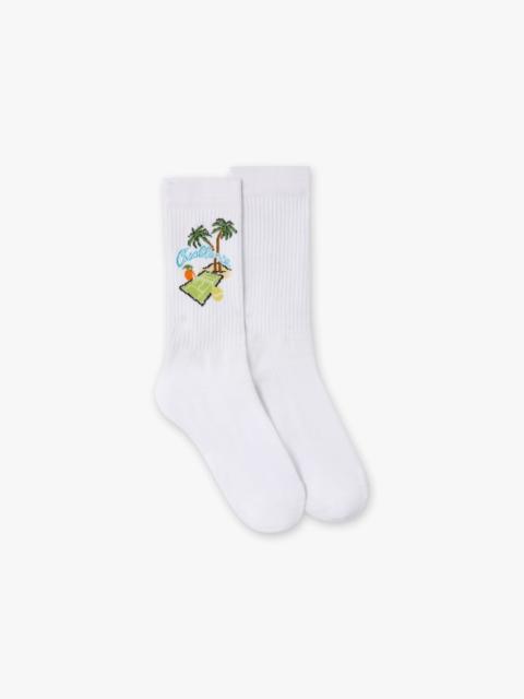 CASABLANCA White Astral Plane Socks | Casablanca Paris