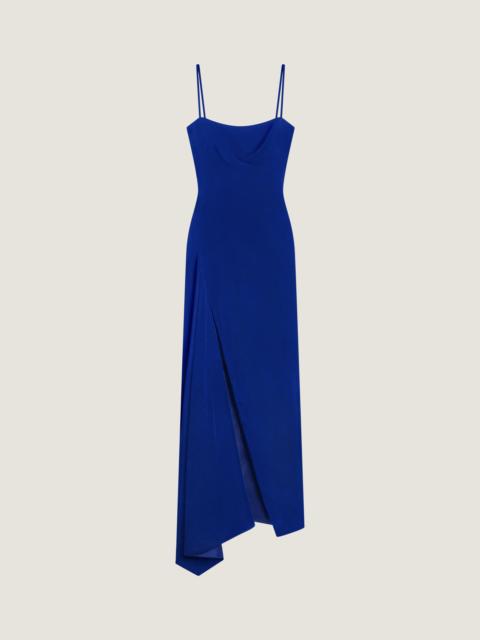 Givenchy SLICED LONG SLASHED DRESS IN VELVET