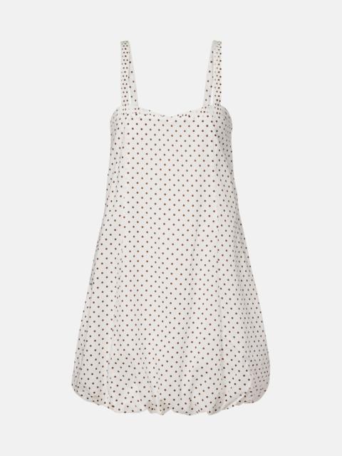 POSSE Sky polka-dot balloon minidress