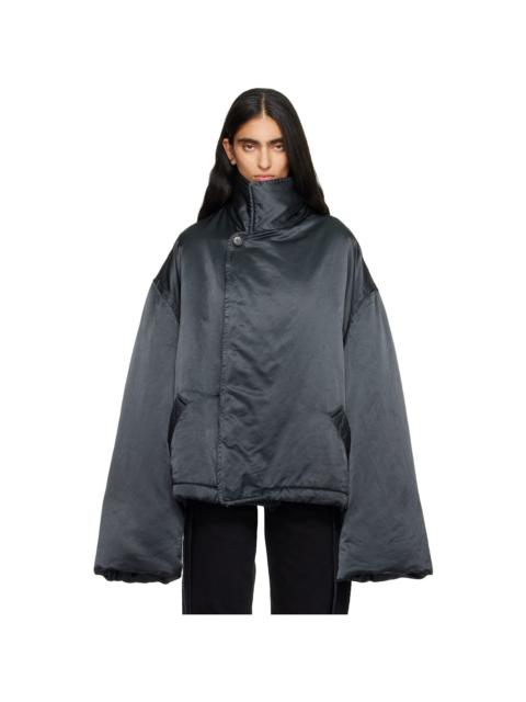 MM6 Maison Margiela Black Oversized Padded Jacket