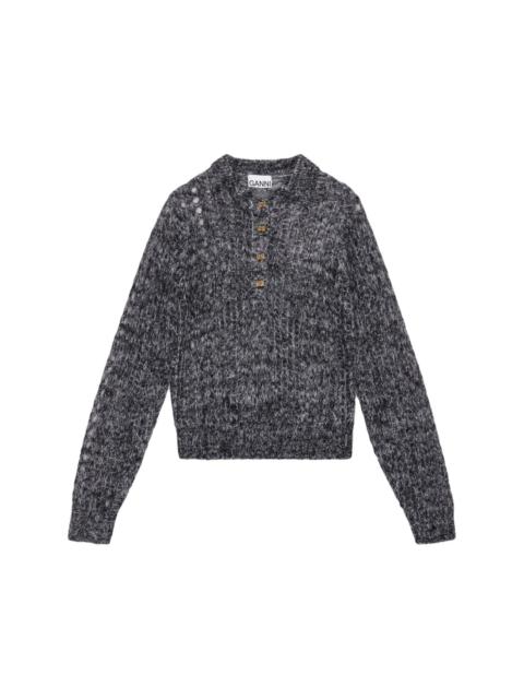 mÃ©lange-effect knitted jumper