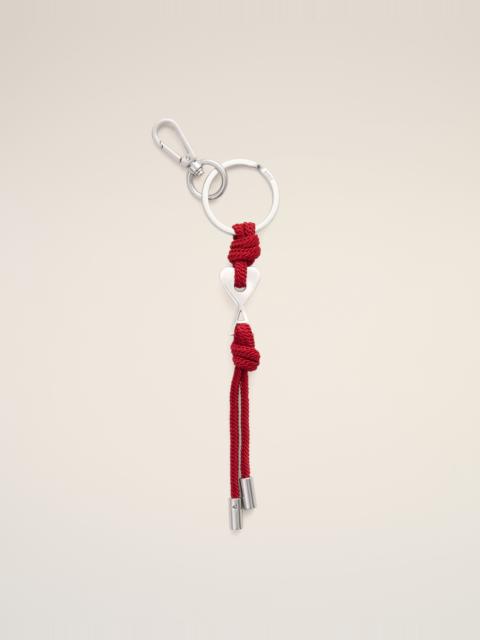 AMI Paris RED METAL CHARM KEYRING WITH AMI DE COEUR