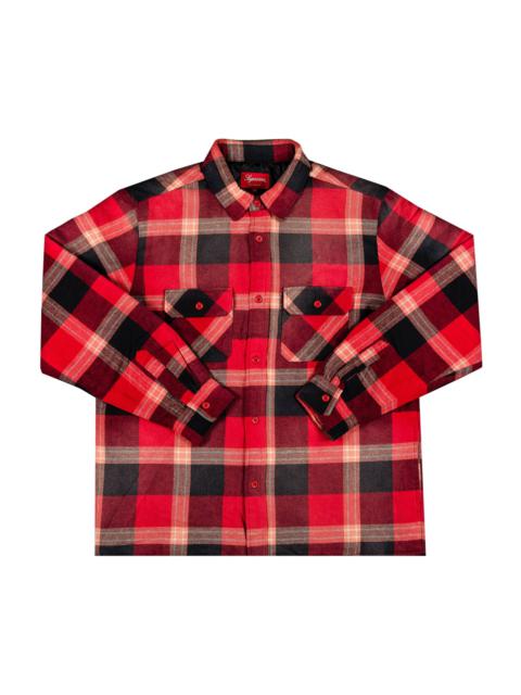 Supreme Quilted Flannel Shirt 'Red'