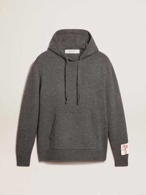 Golden Goose Women's gray cashmere blend sweatshirt with hood