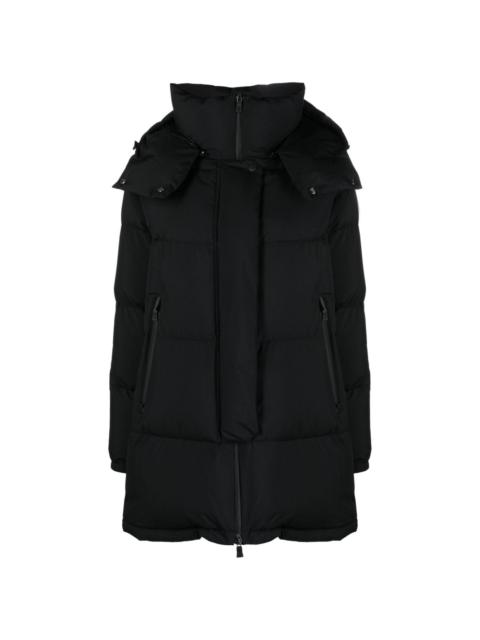 Laminar detachable-hood padded coat