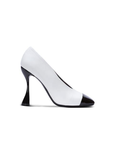 Balmain Eden two-tone pumps in lambskin and patent leather