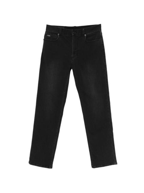 EMPORIO ARMANI logo-plaque straight jeans