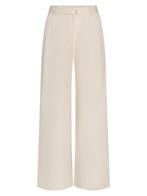 FRAME Women's The Striped Wide-Leg Pants - Ecru Multi