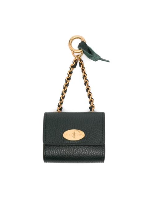 Mulberry Lily leather keyring