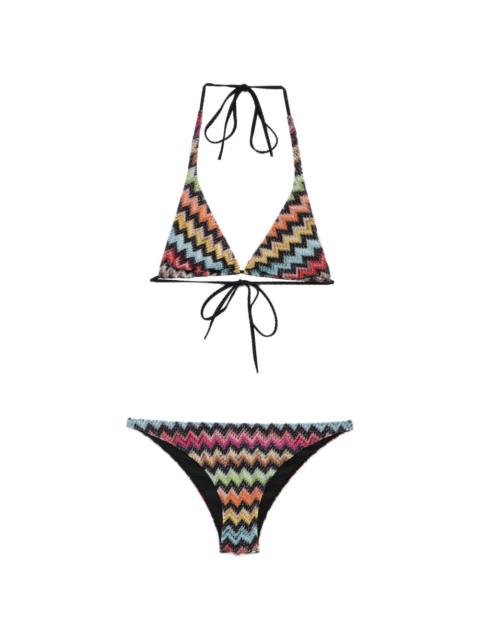 Missoni zigzag-knit bikini