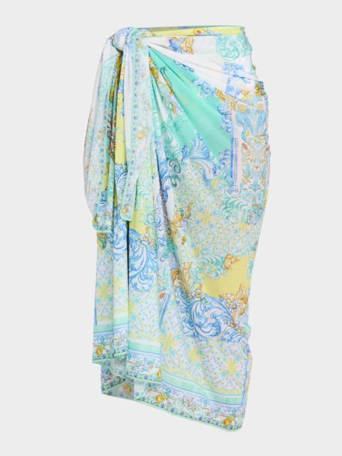 CAMILLA Dial Up The Tiles Multiwear Long Sarong Coverup