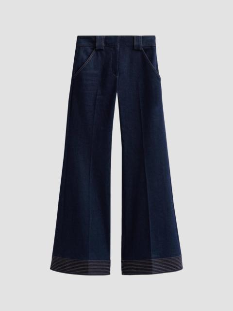 VERONICA BEARD Women's Lancelor Denim High-Rise Wide-Leg Pants - Midnight Wash