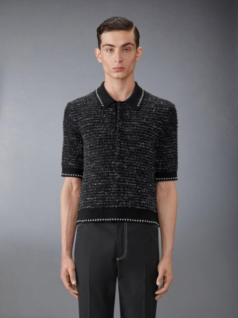 Thom Browne EYELASH TWEED JACQUARD POLO
