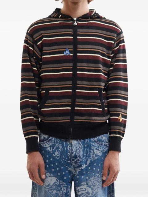 Perks and Mini Names Go By striped zip-up hoodie