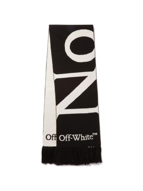 Off-White No Offence intarsia-logo scarf