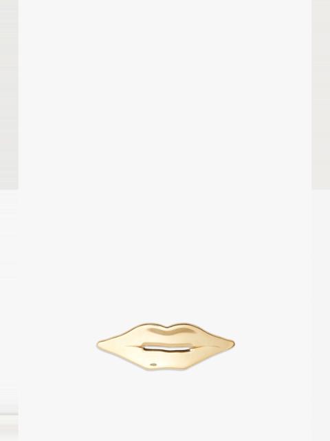 Victoria Beckham Brass Lips Brooch in Gold