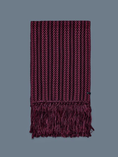 MACKAGE MONA-CK Rectangular Jacquard wool scarf with fringed ends