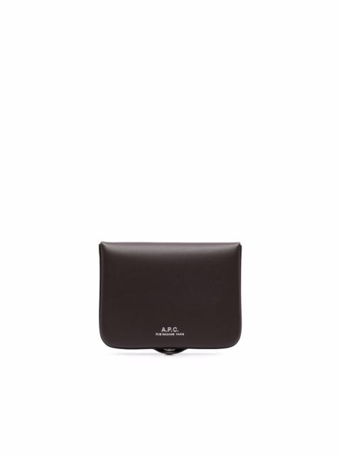 A.P.C. snap-fastening leather wallet
