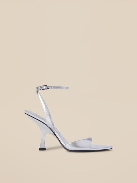 THE ATTICO ''GG'' SANDAL MISMATCHED SILVER