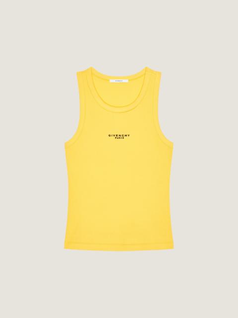 Givenchy SLIM FIT TANK TOP IN COTTON WITH GIVENCHY PARIS PRINT