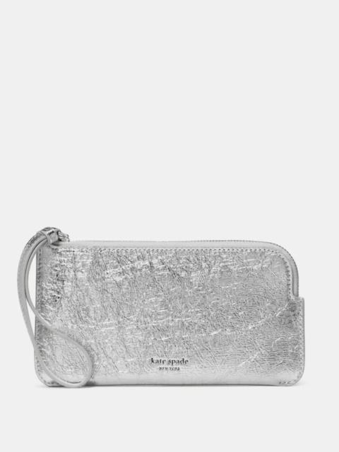 kate spade Zippy Crinkle Metallic Wristlet