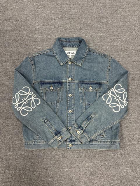 Loewe Loewe Blue Large-Logo Denim Jacket