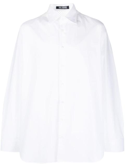 Raf Simons mesh-detail cotton shirt