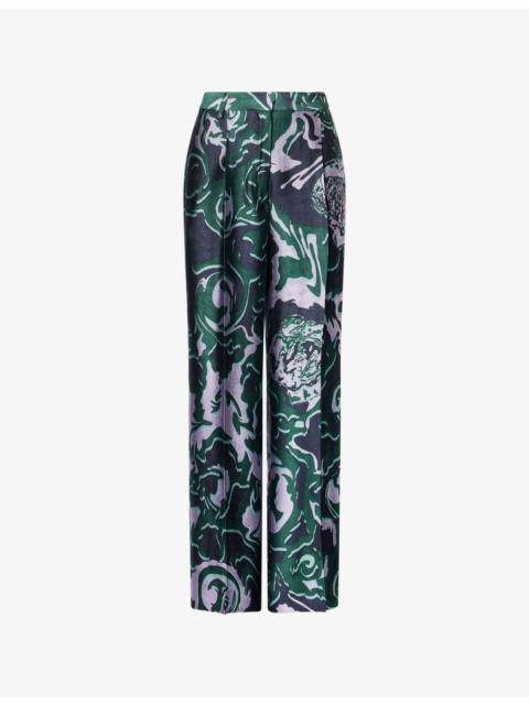 Dries Van Noten Portias Straight-Leg Woven Trousers