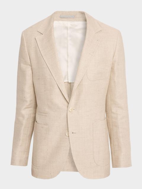 Brunello Cucinelli Men's Silk, Linen and Wool Twill Suit Jacket