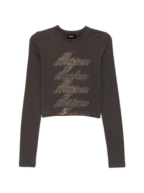 We11done Flame logo t-shirt