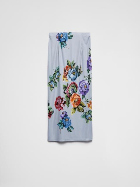 Prada Printed organzine skirt