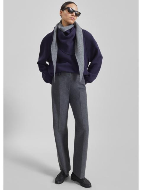 The Frankie Shop Avize Wool Straight Trousers - Dark Grey