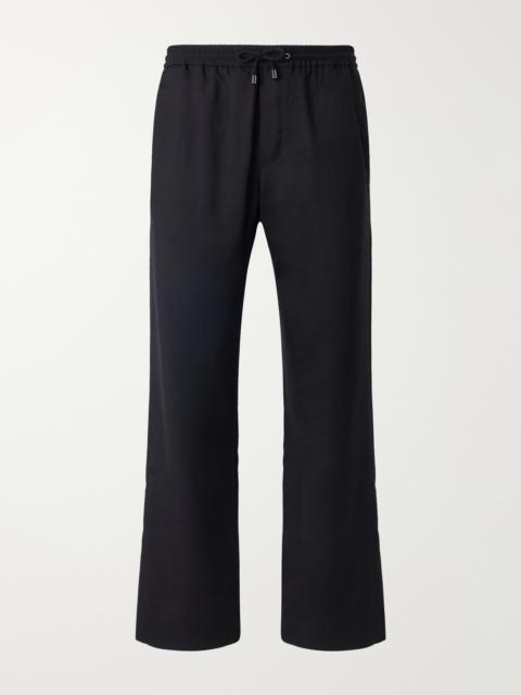 God’s True Cashmere Straight-Leg Cashmere-Twill Drawstring Trousers