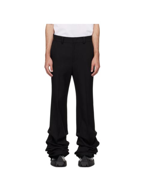 We11done Black Wave Trousers