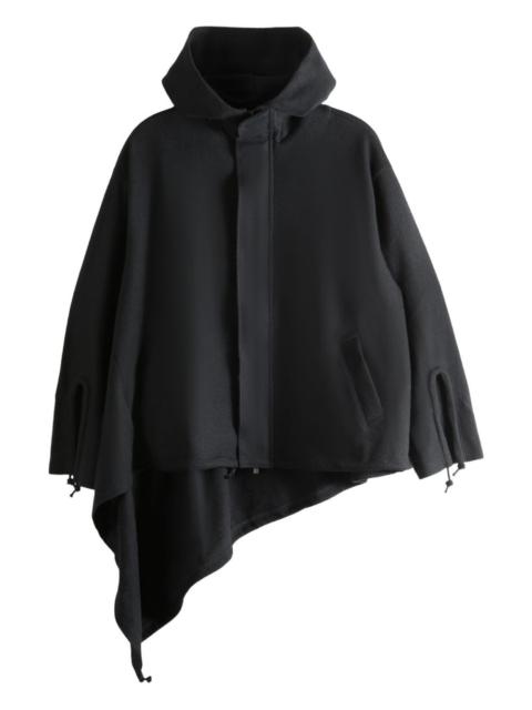 Yohji Yamamoto hooded slit-sleeve jacket