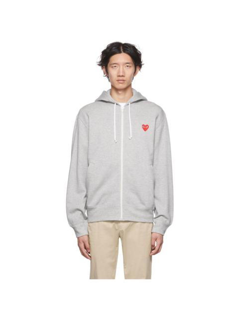 Comme des Garçons PLAY Gray Heart Hoodie