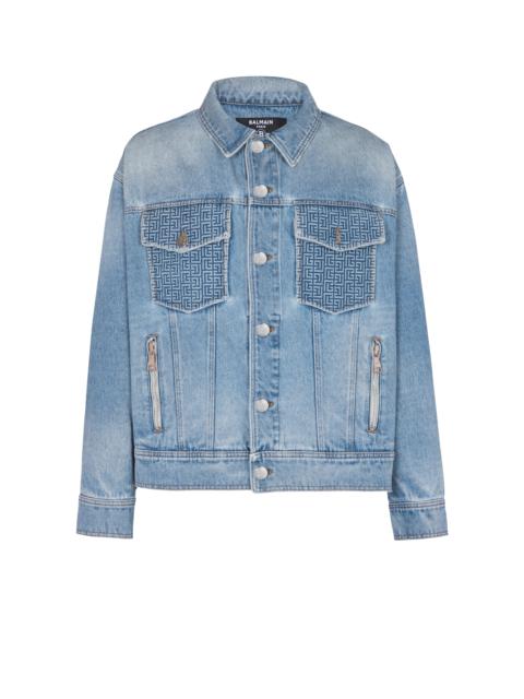 Balmain Denim jacket with Balmain logo