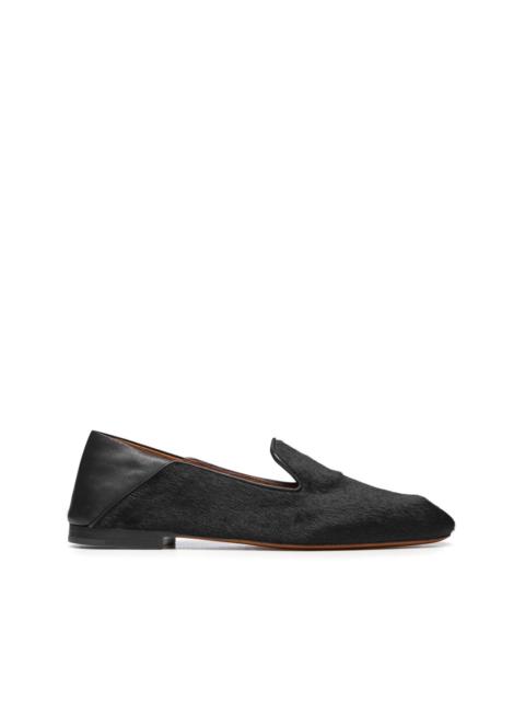 WALES BONNER Symphony leather flat slippers