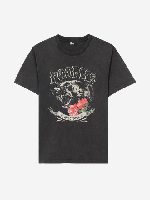 The Kooples PANTHER T-SHIRT, BLACK