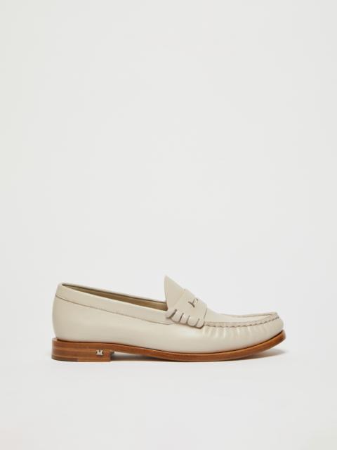 Max Mara BOYMOC Natural leather moccasins