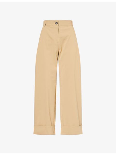 ME+EM Clever Tapered-Leg Cotton-Blend Twill Chino Trousers