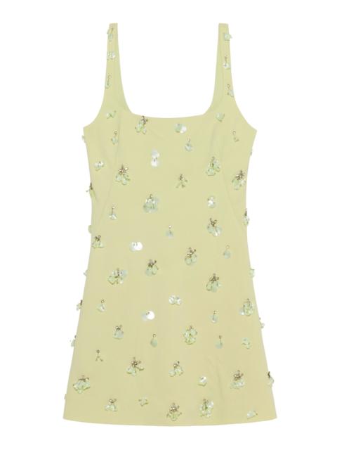 SIMKHAI Ziva Embellished Crepe Mini Dress