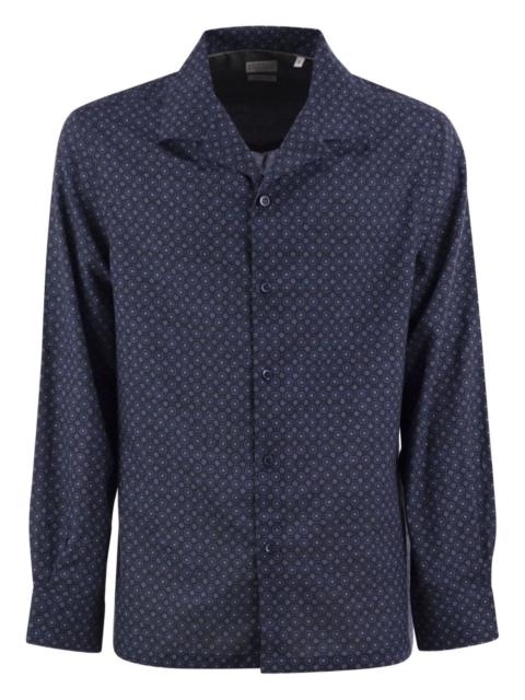 Brunello Cucinelli geometric-print shirt