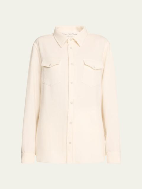 God’s True Cashmere Cashmere Button-Front Shirt
