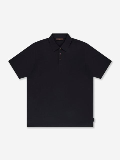 SLOWEAR Slim fit cotton and silk jersey polo shirt