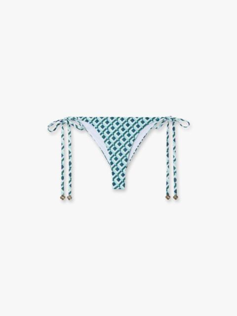 CASABLANCA Green Cubist CC Monogram String Beaded Bikini Bottom | Casablanca Paris