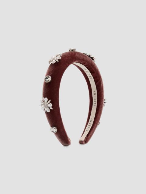 LELET NY Women's Annie Embellished Velvet Headband - Purple