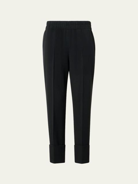 AKRIS Farell Wool-Twill Slim-Leg Crop Pants
